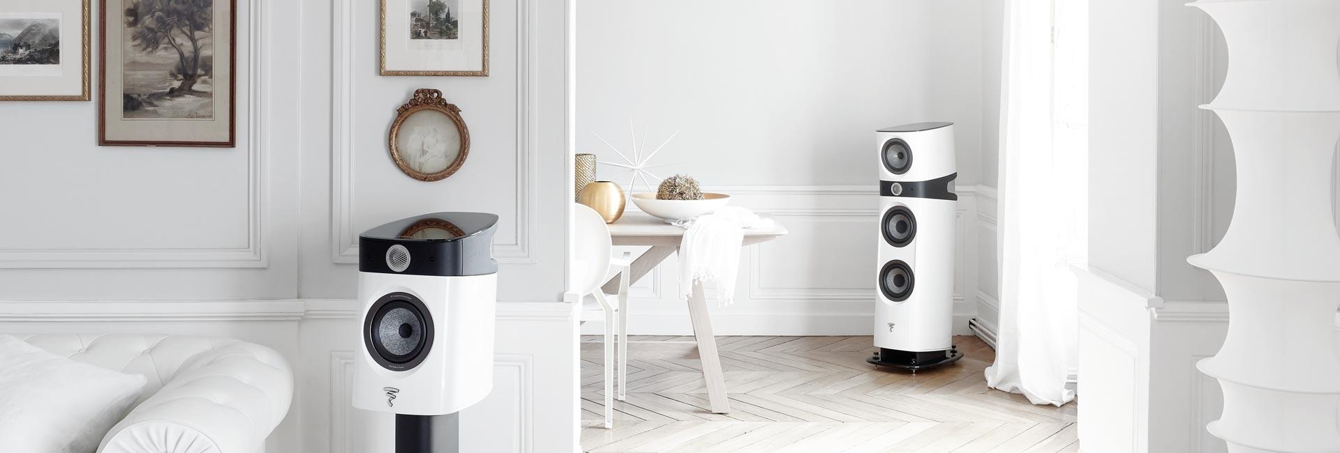 Focal High Fidelity white Speakers 